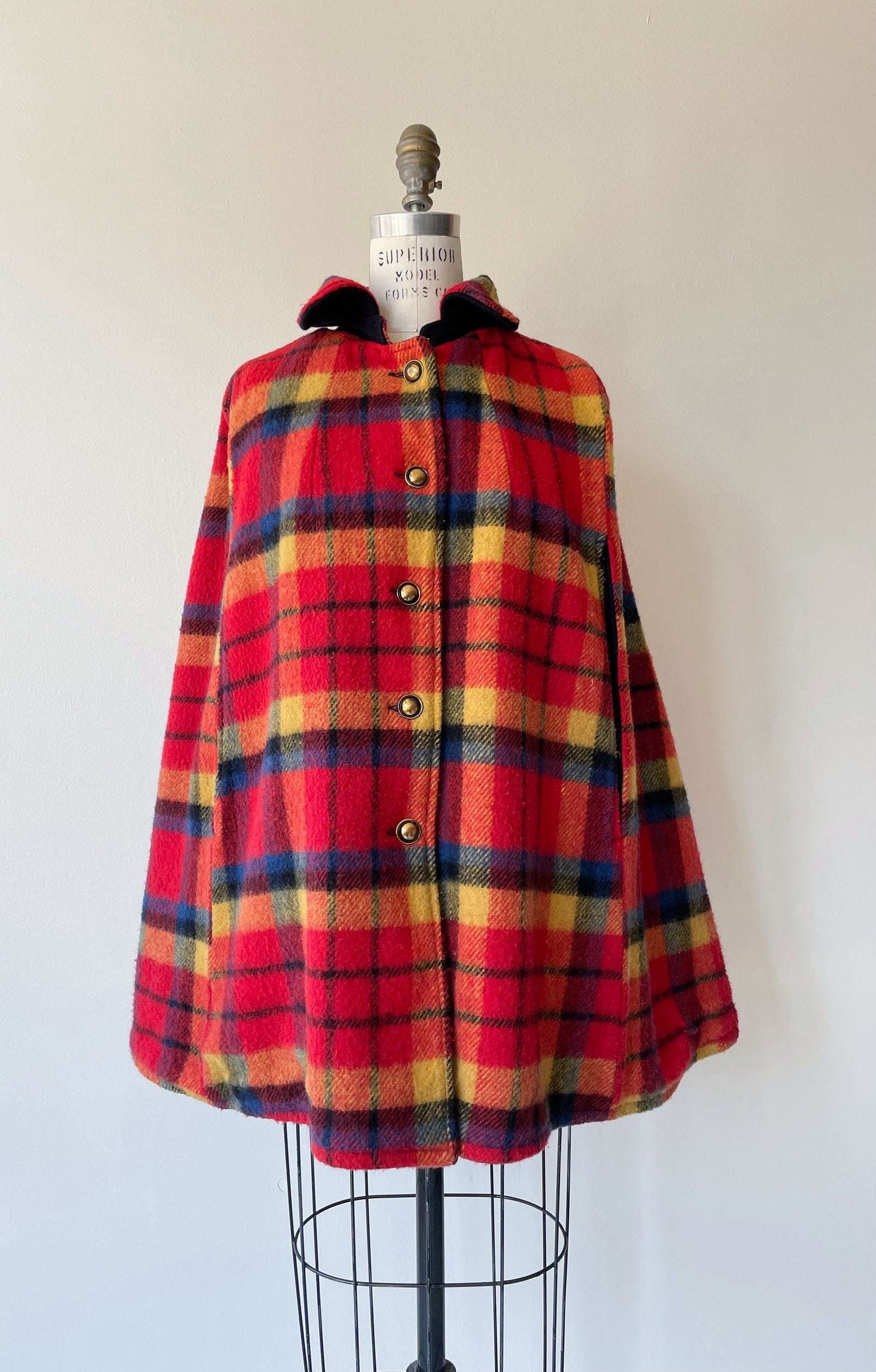 1950s Reversible Wool Cape