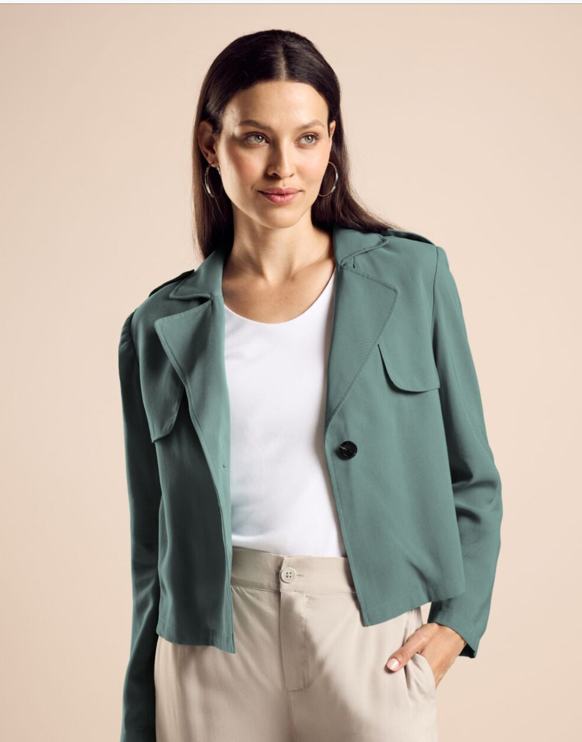 212210 Short Trench-coat Jacket Street One