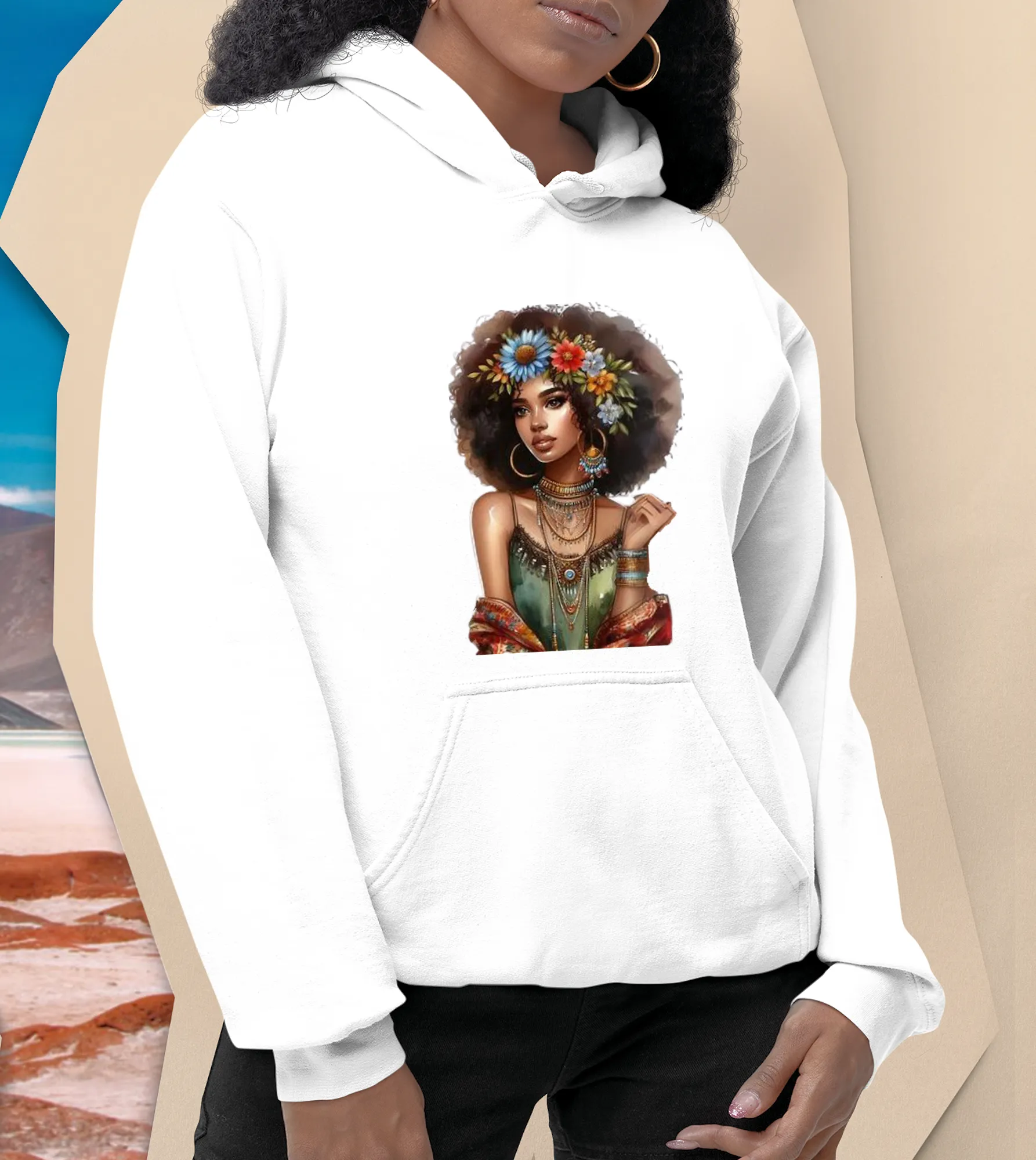 Afro Girl Hoodie Sweatshirt