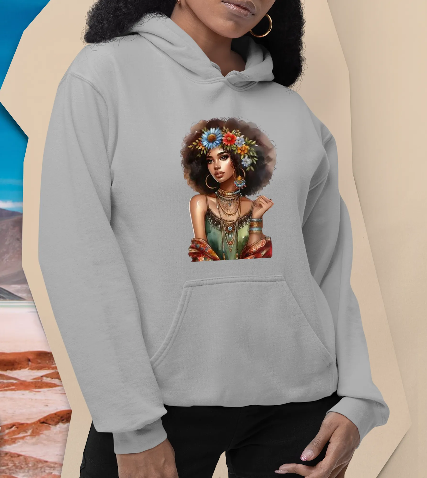 Afro Girl Hoodie Sweatshirt