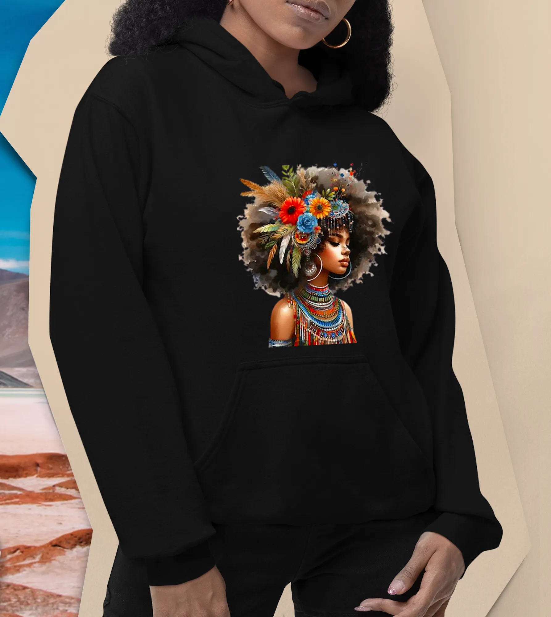 Afro Girl Hoodie Sweatshirt