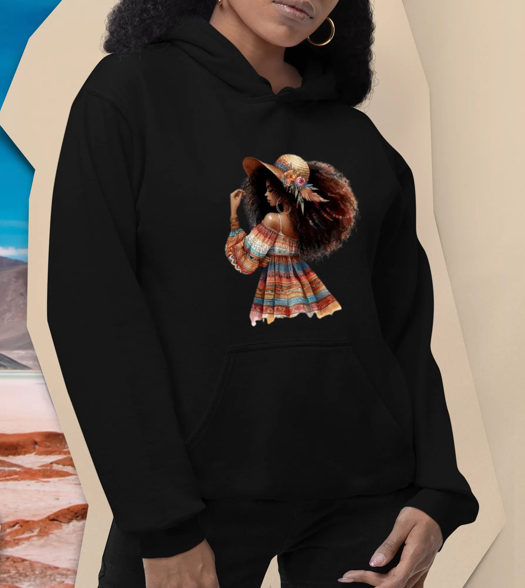 Afro Girl Hoodie Sweatshirt