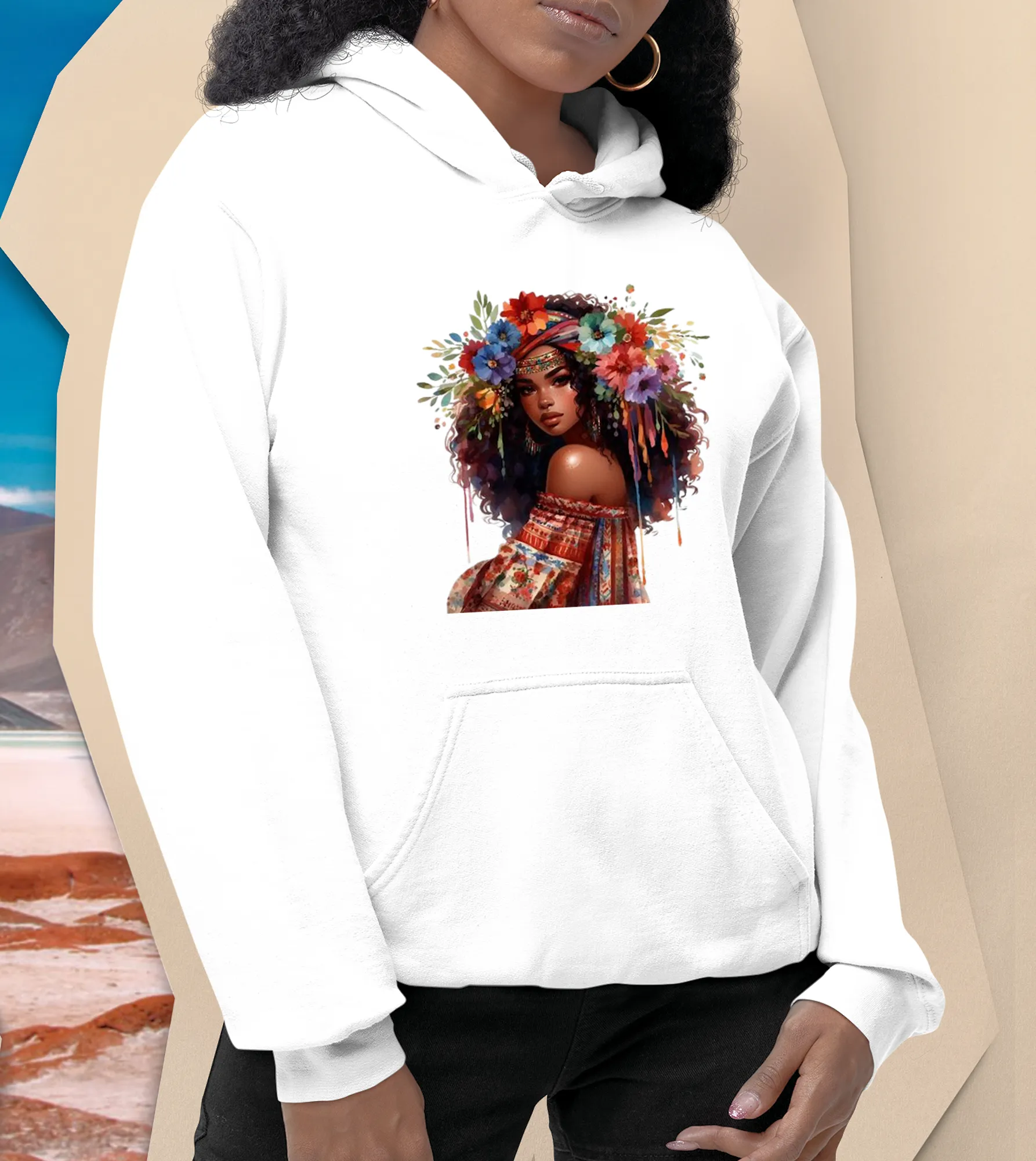 Afro Girl Hoodie Sweatshirt