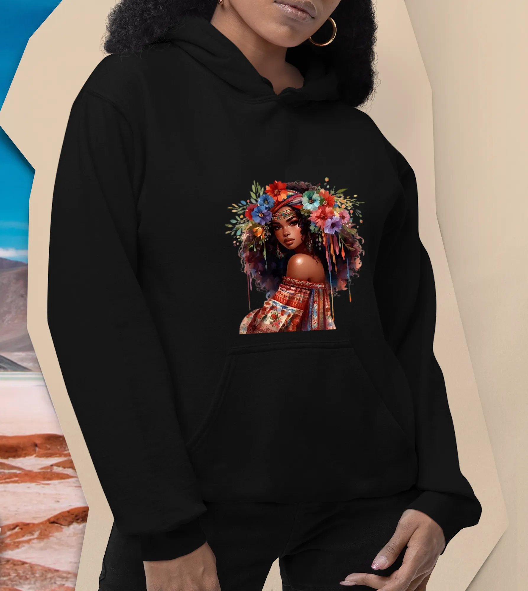 Afro Girl Hoodie Sweatshirt