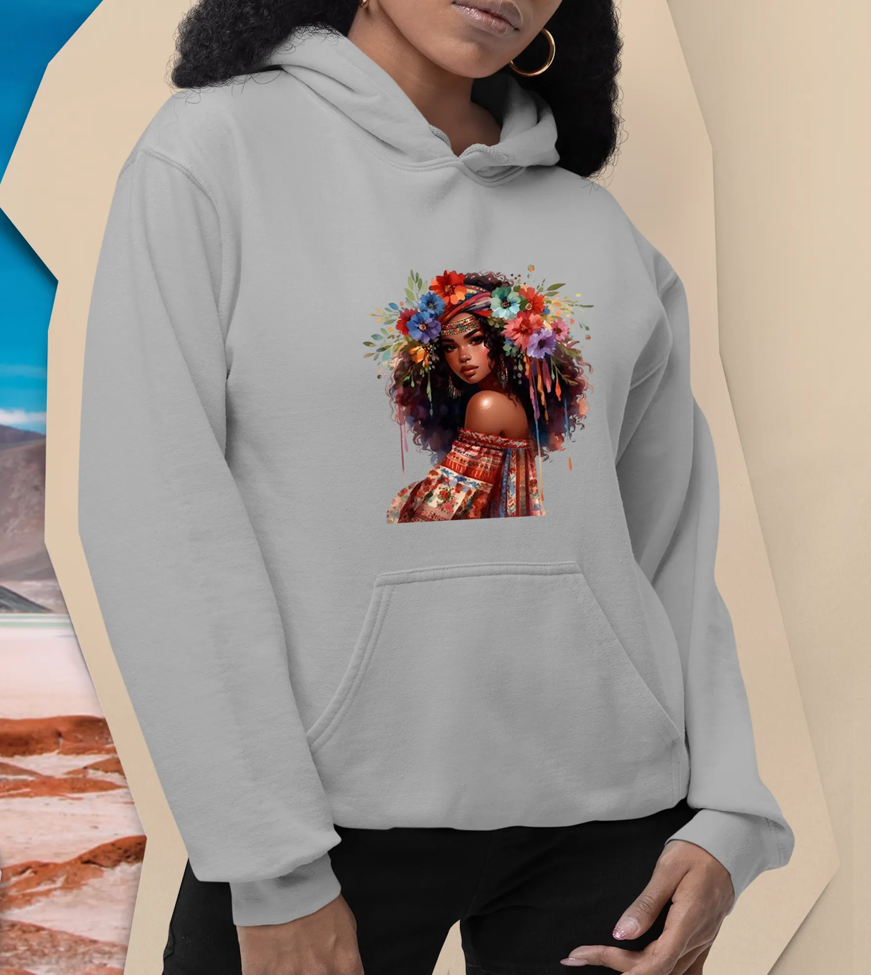 Afro Girl Hoodie Sweatshirt