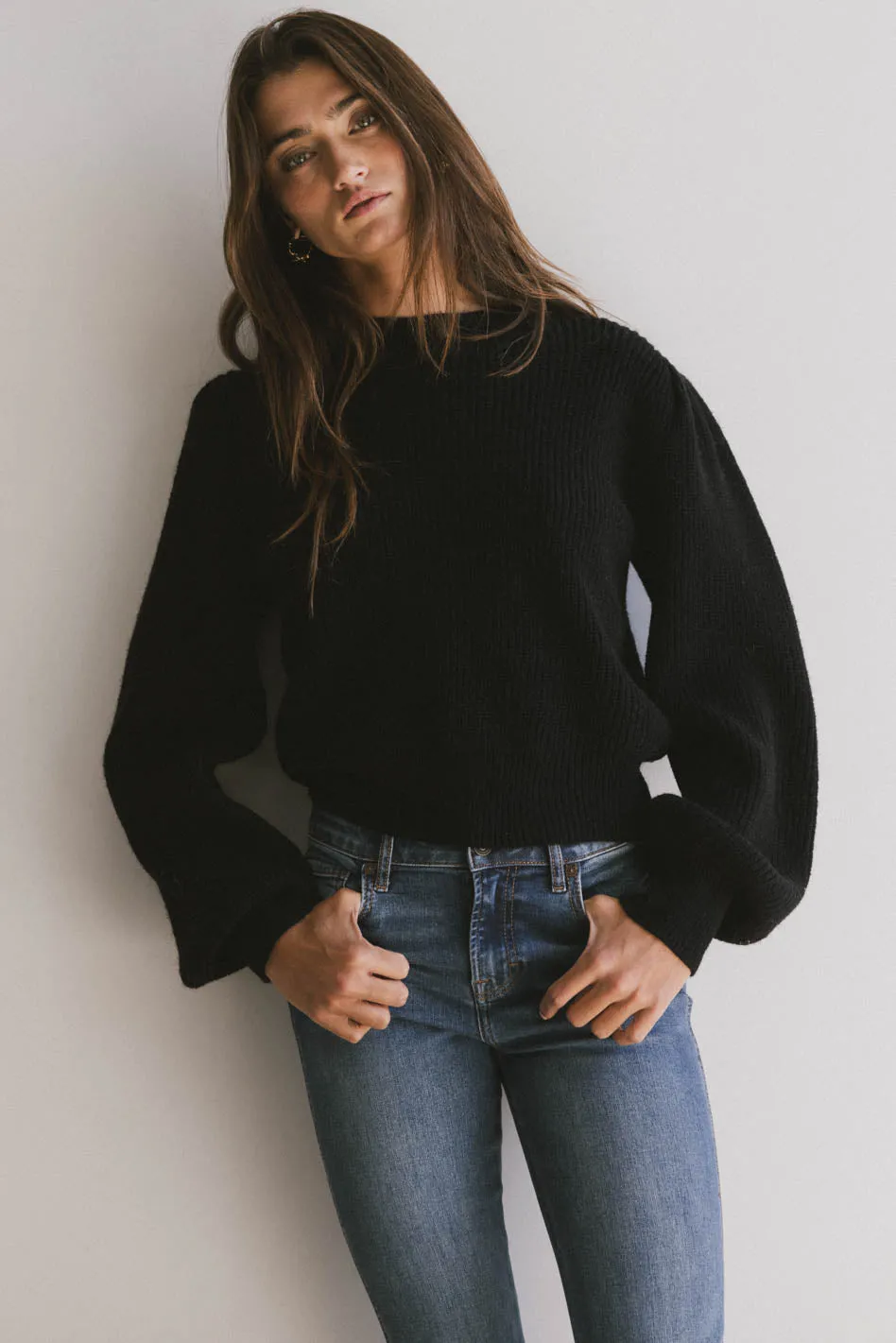 Amber Knit Sweater in Black