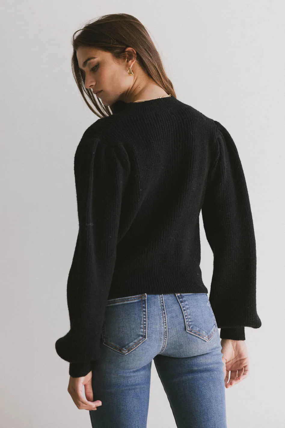 Amber Knit Sweater in Black