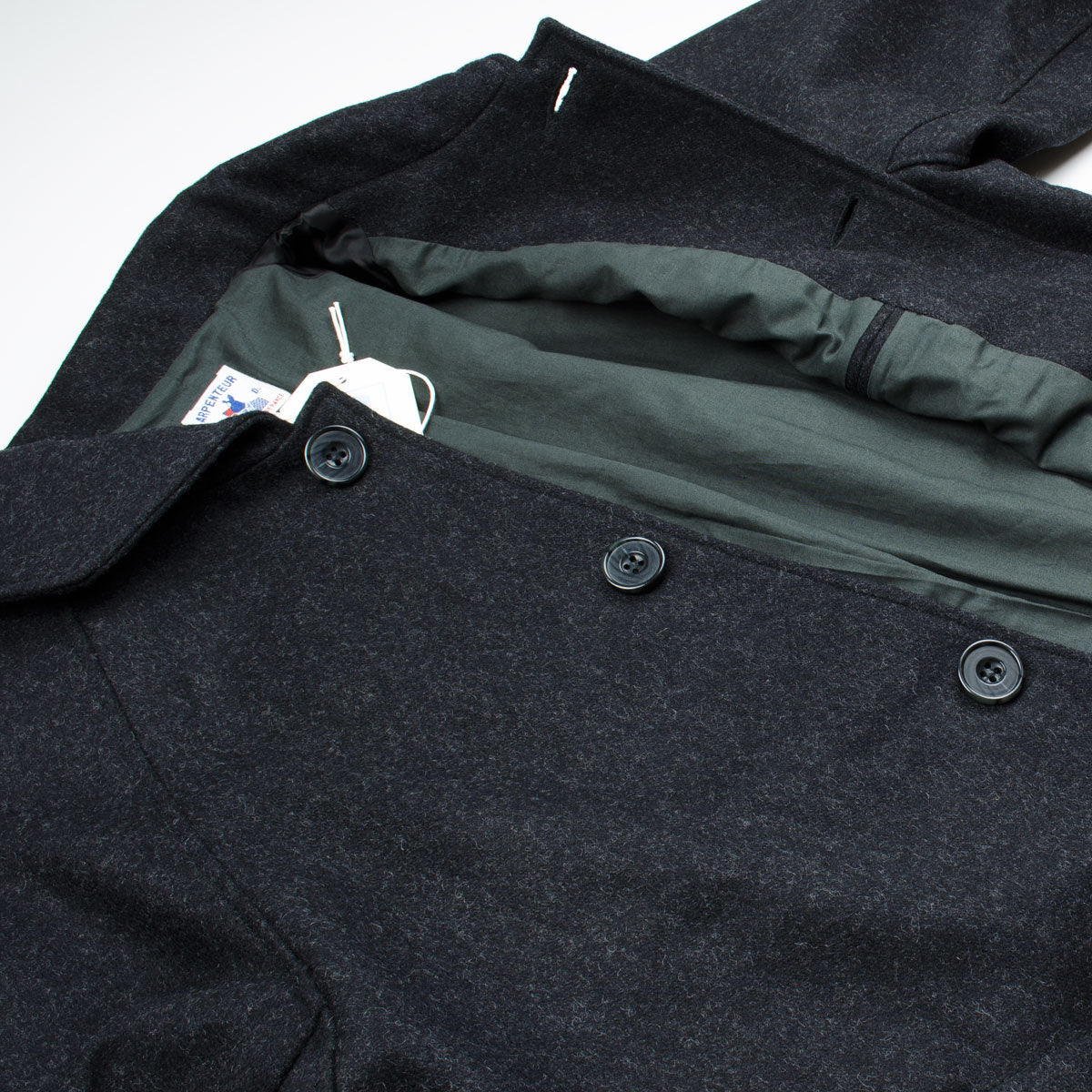 Arpenteur - Utile Melton Wool Coat - Charcoal