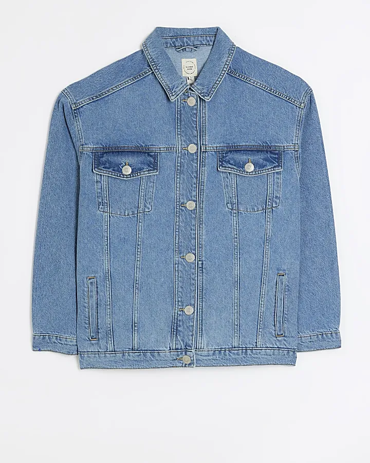 Blue trucker denim jacket