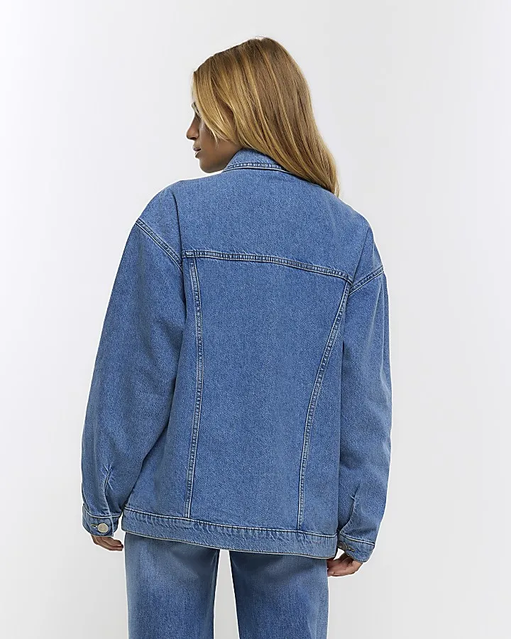 Blue trucker denim jacket