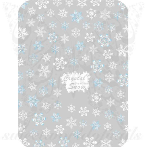 Blue White Snowflake Christmas Nail Stickers