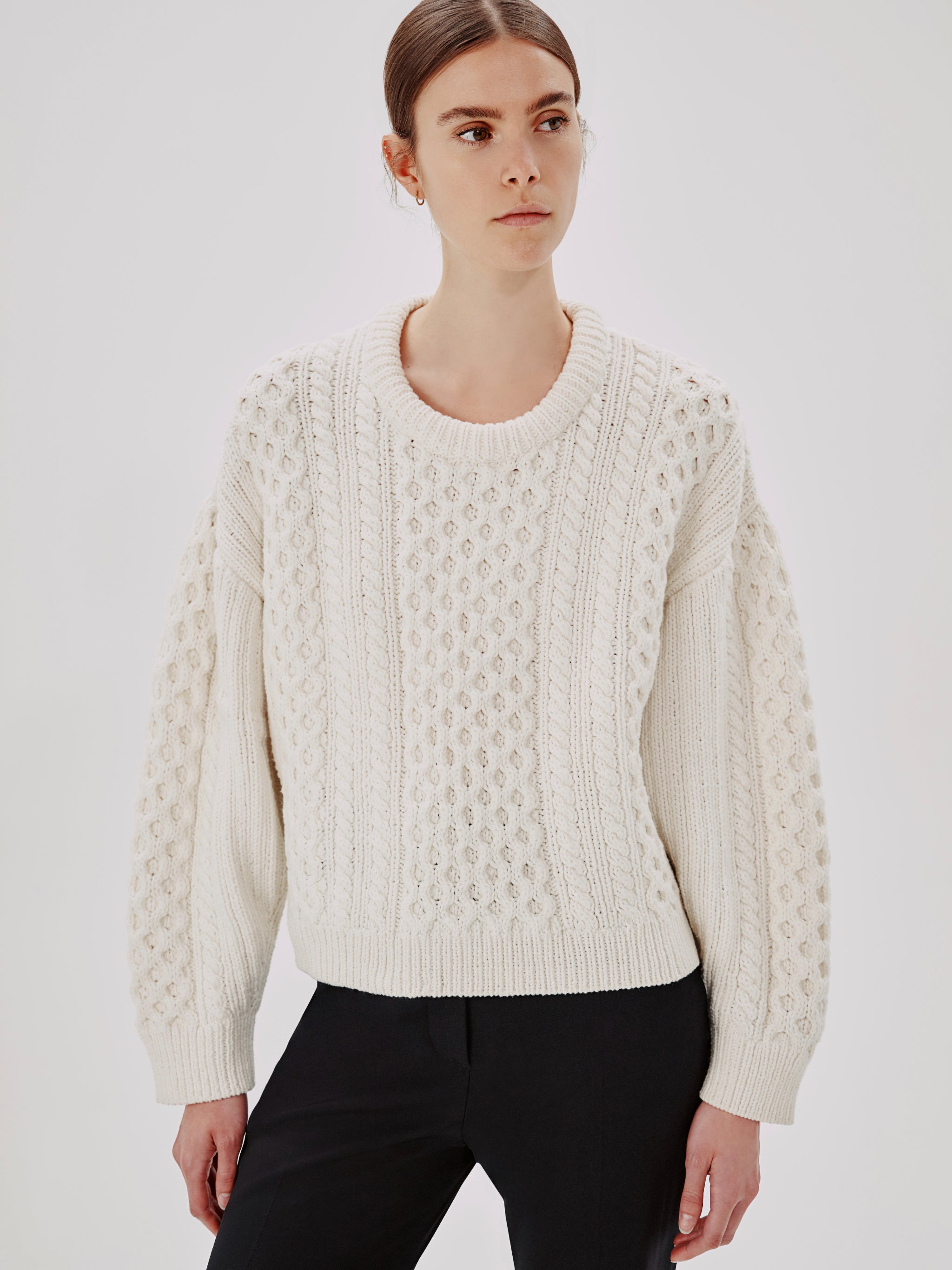 Cable Knit Cocoon Sweater