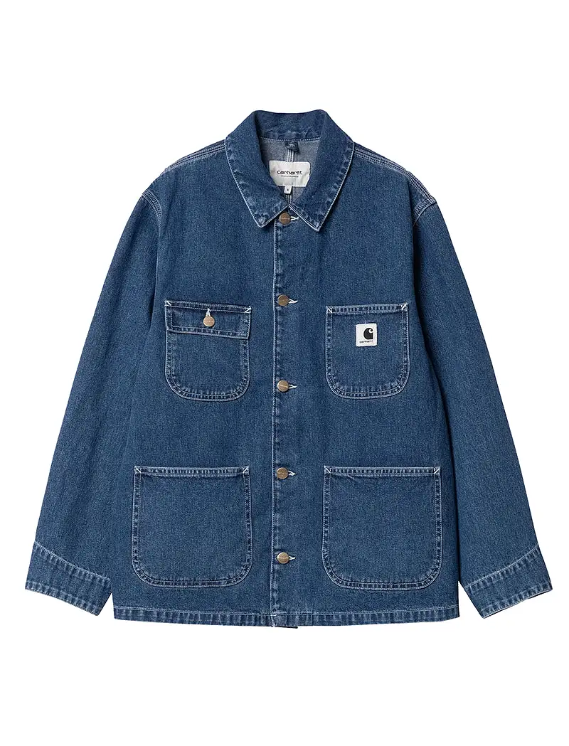 Carhartt WIP Womens OG Michigan Coat Blue Stone Washed