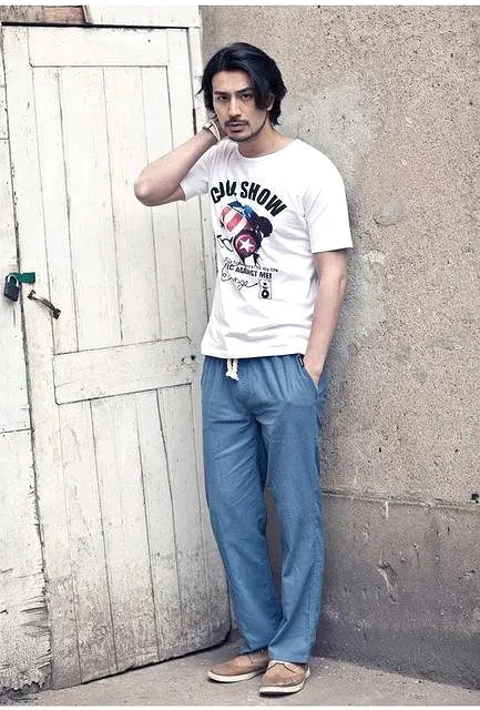 Casual Loose Linen Trousers For Men