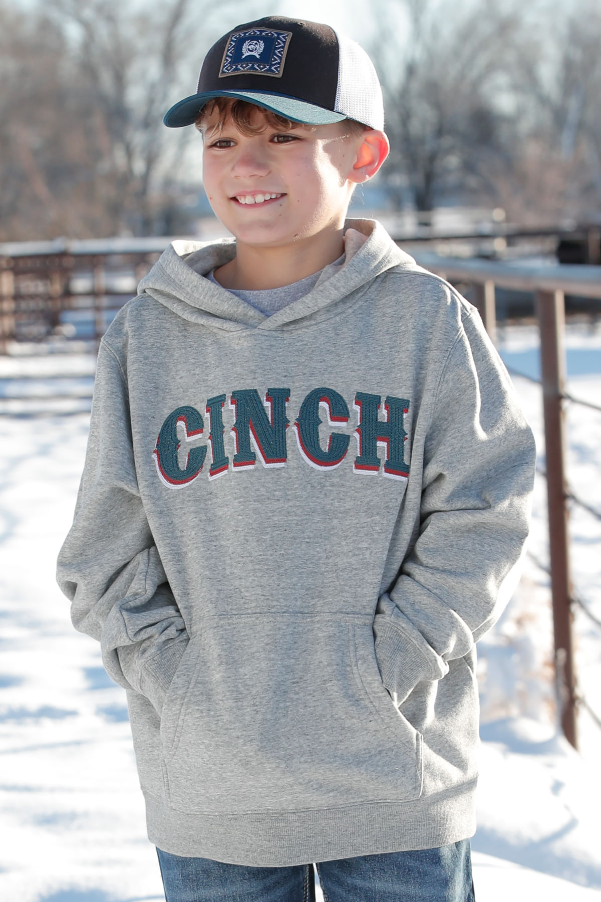 Cinch Boys Grey Hoodie