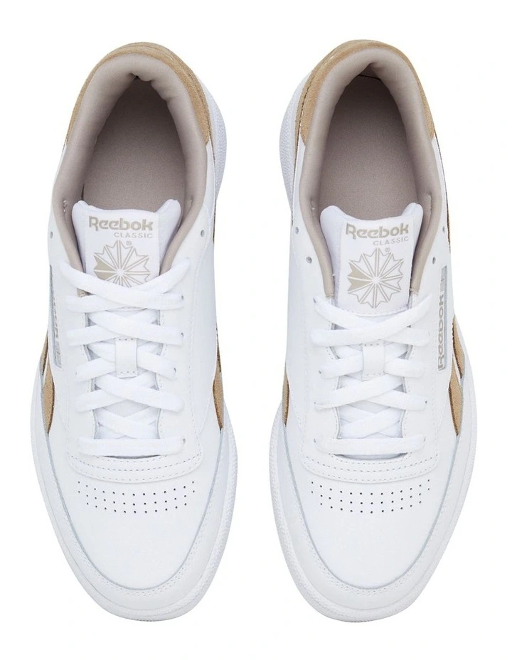 Club C Revenge Sneaker in White/Beige