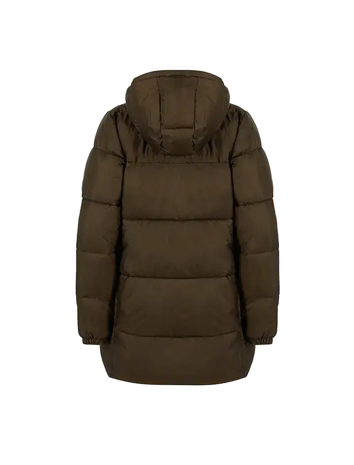 Columbia Puffect Hooded Mid Puffer Jacket Olive Green