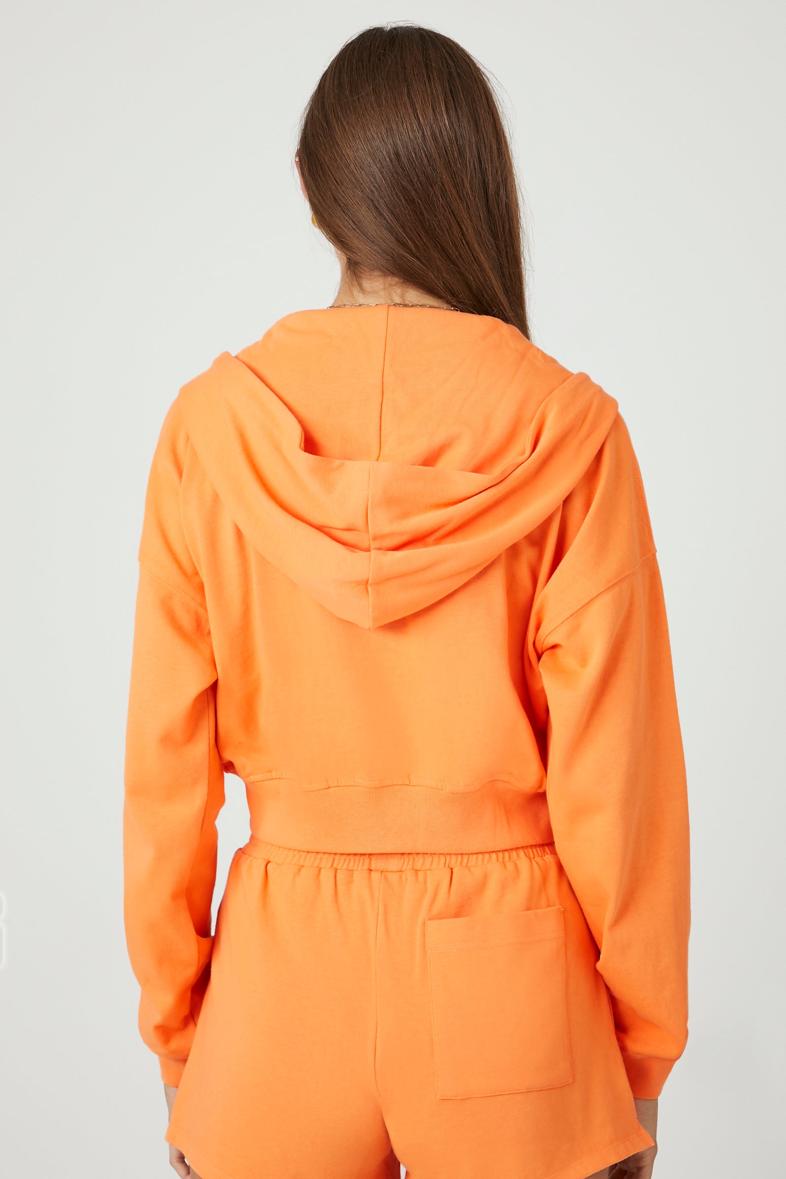 Cropped Zip-Up Hoodie