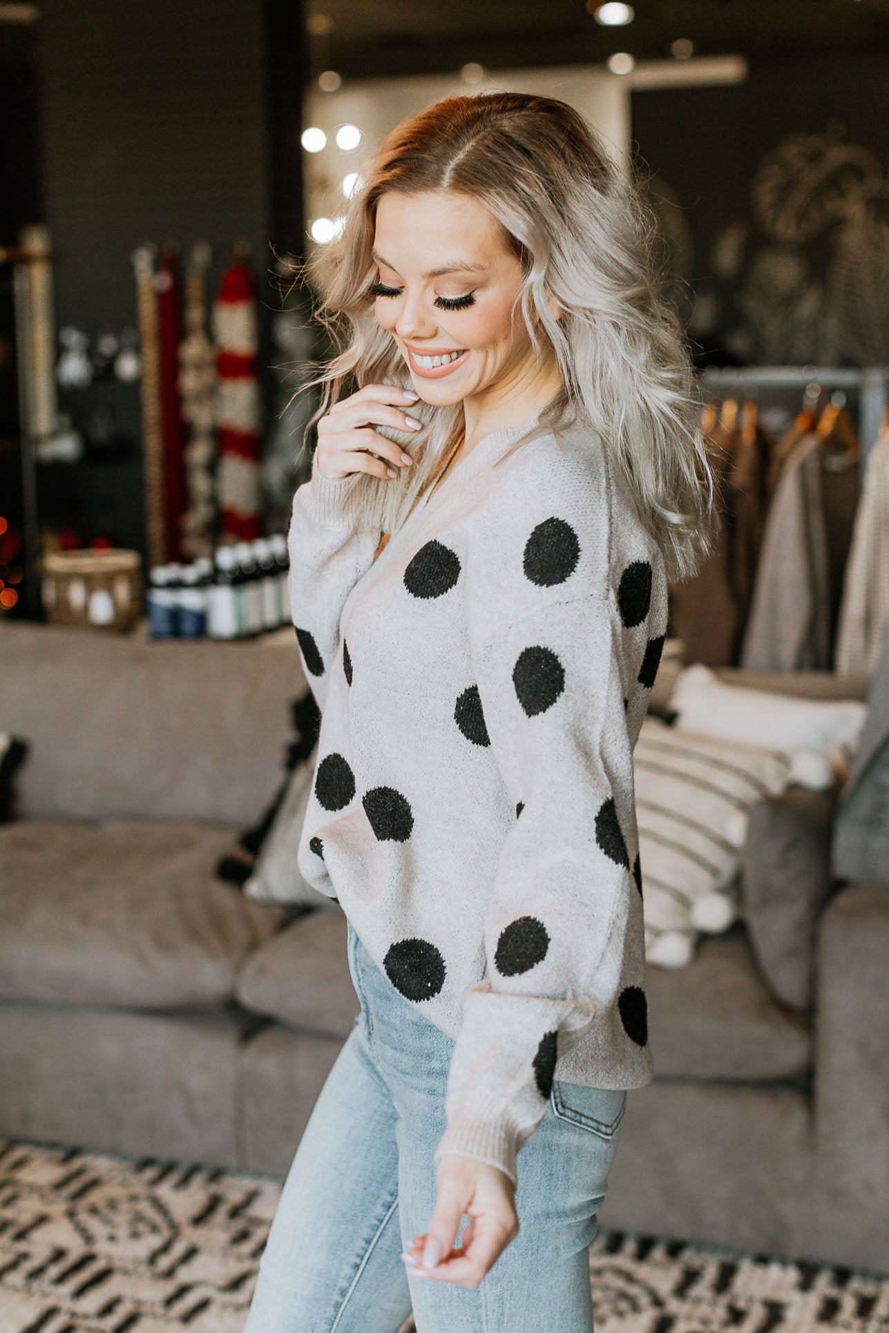 Cruella Polka Dot Sweater