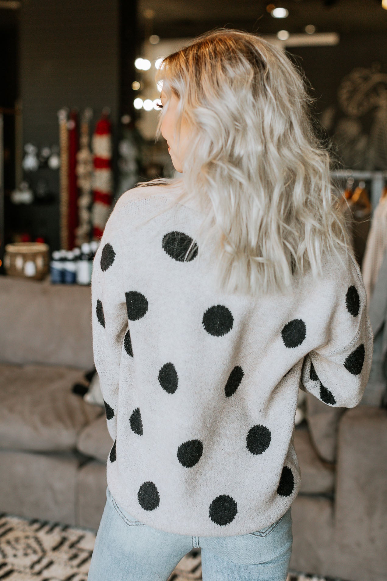 Cruella Polka Dot Sweater