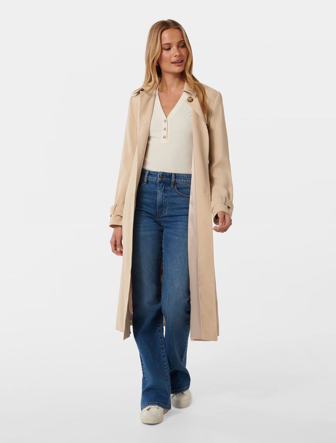 Darlah Single Breasted Soft Trench Coat