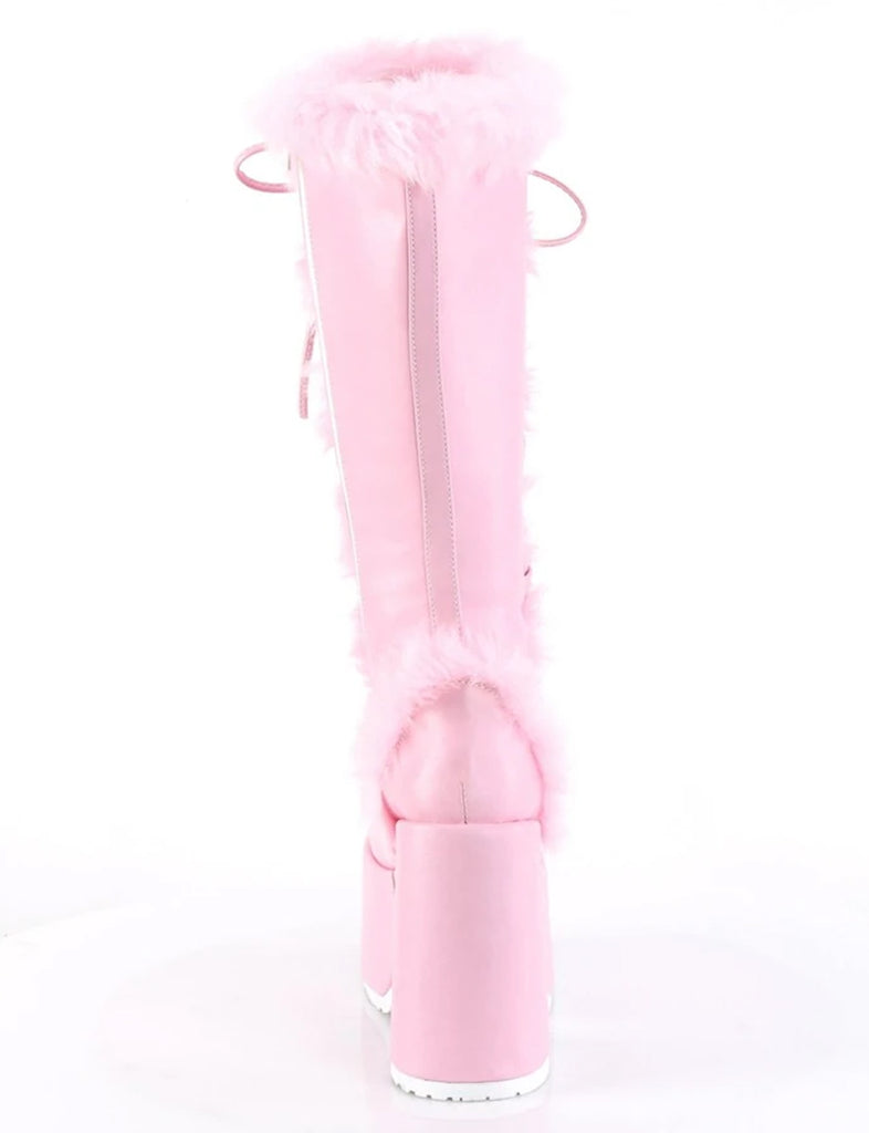 DEMONIA CAMEL-311 BOOTS - PASTEL PINK  PRE ORDER 