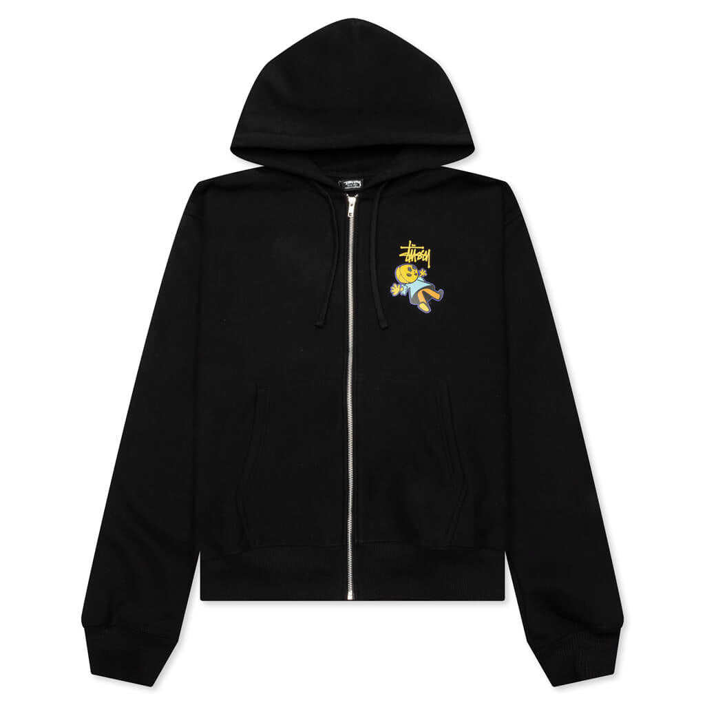 Dollie Zip Hoodie - Black