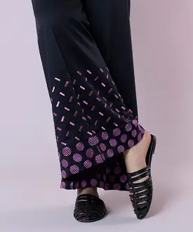 Embroidered Cotton Flared Pants