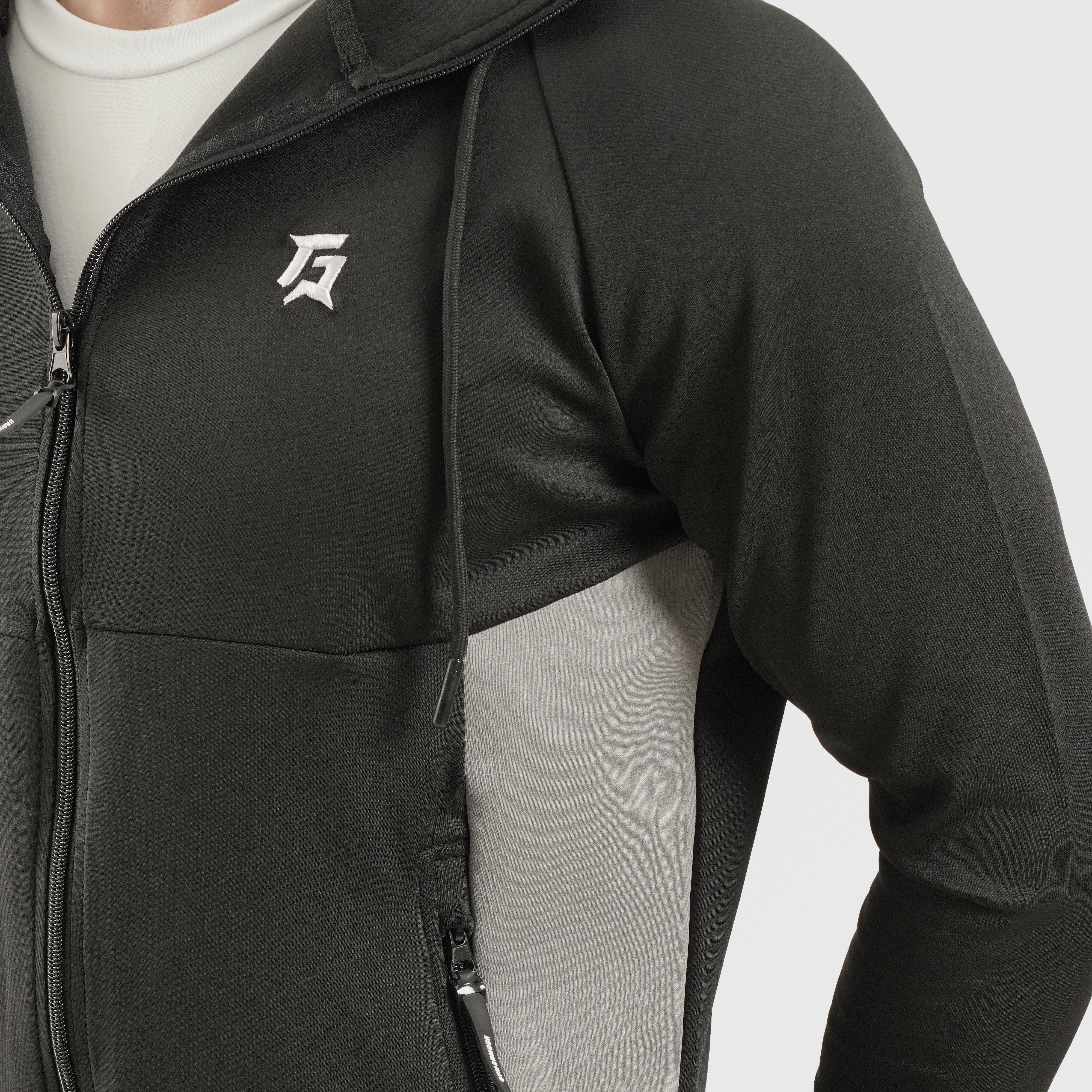 Exulting Zipper Hoodie (Black)