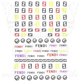 F Colorful Nail Art Stickers