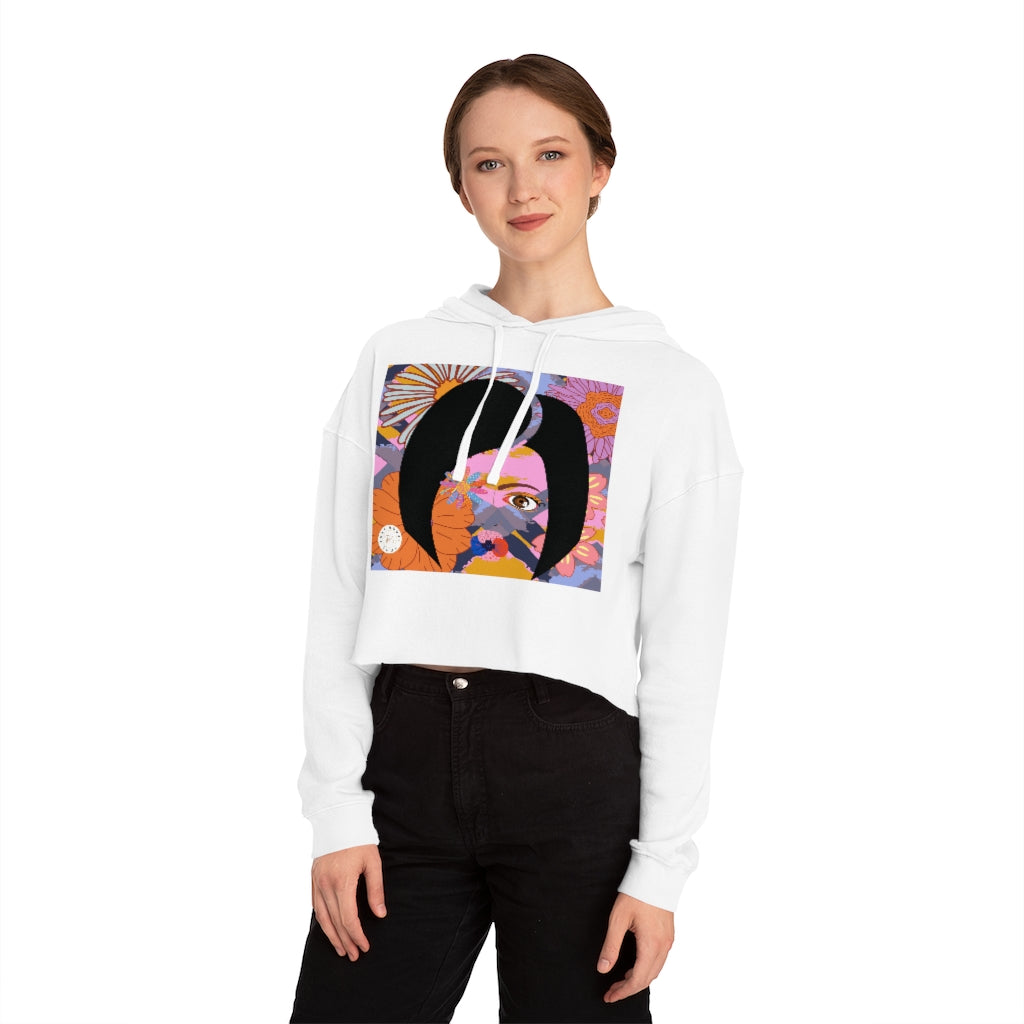 Haunting Visage Cropped Hoodie