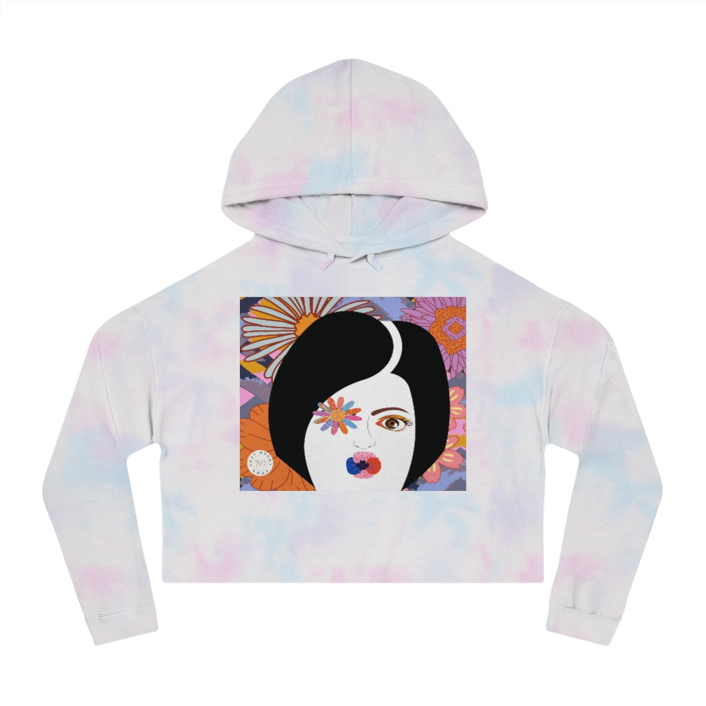 Haunting Visage Cropped Hoodie