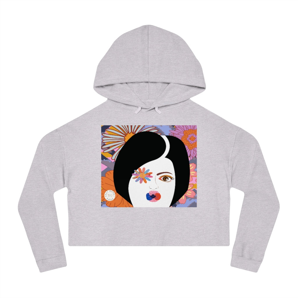 Haunting Visage Cropped Hoodie