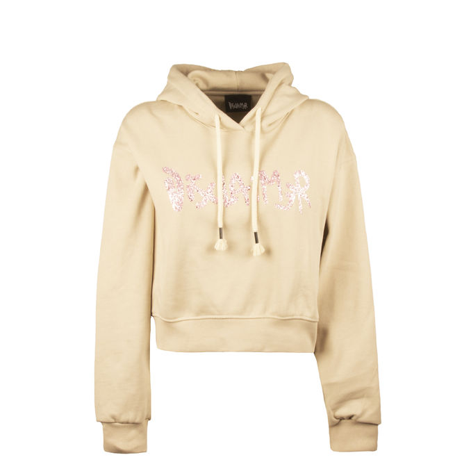 HOODIE GLITTER Woman Safari