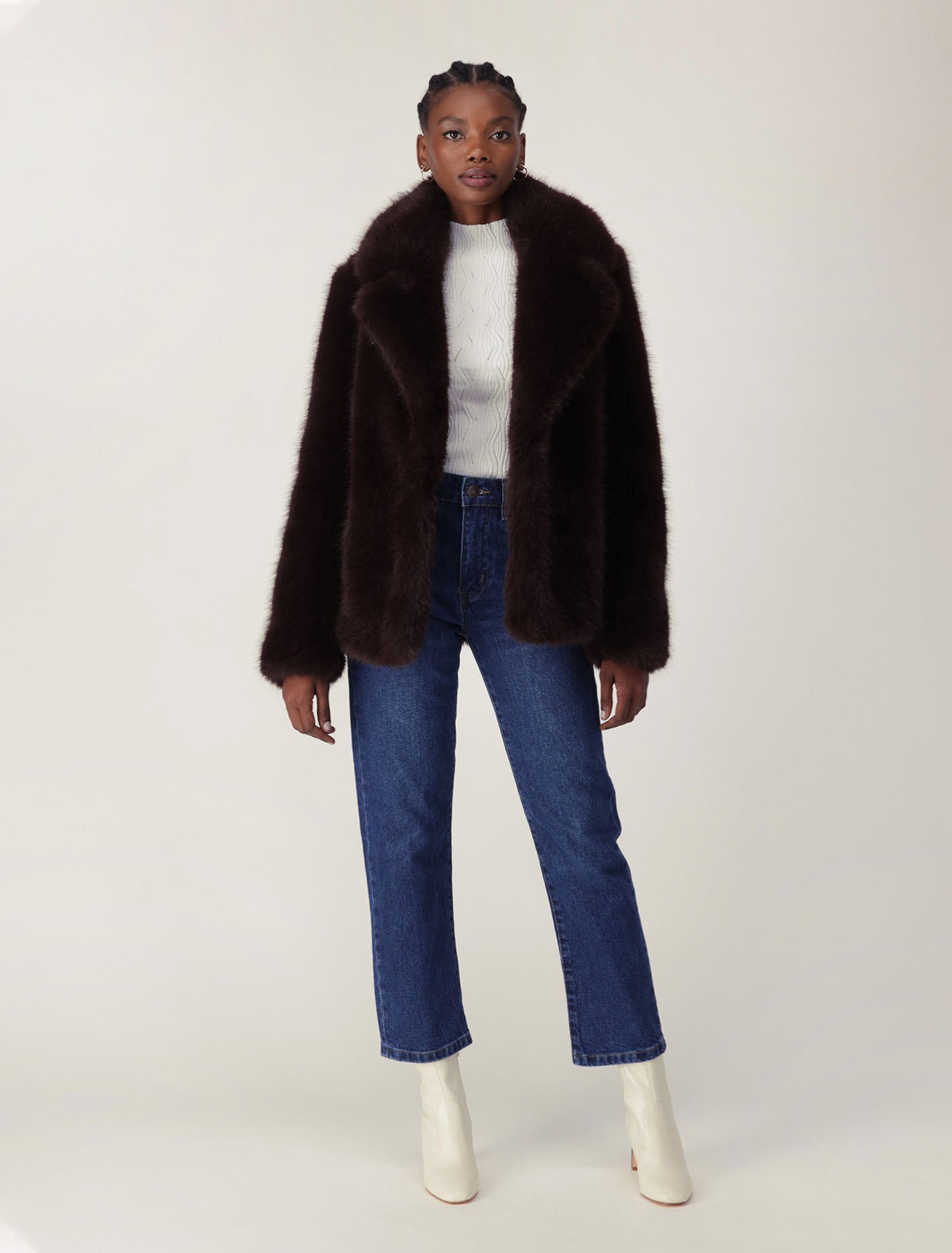 Hunter Cropped Faux Fur Coat