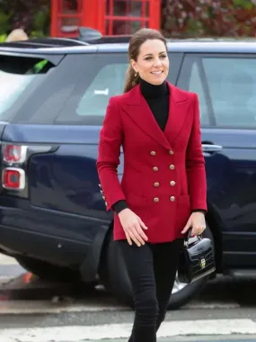 Kate Middleton Catherine Red Blazer - New American Jackets