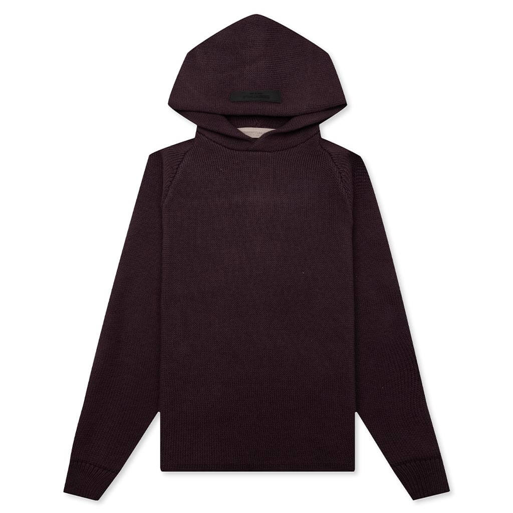 Kid's Knit Hoodie - Plum