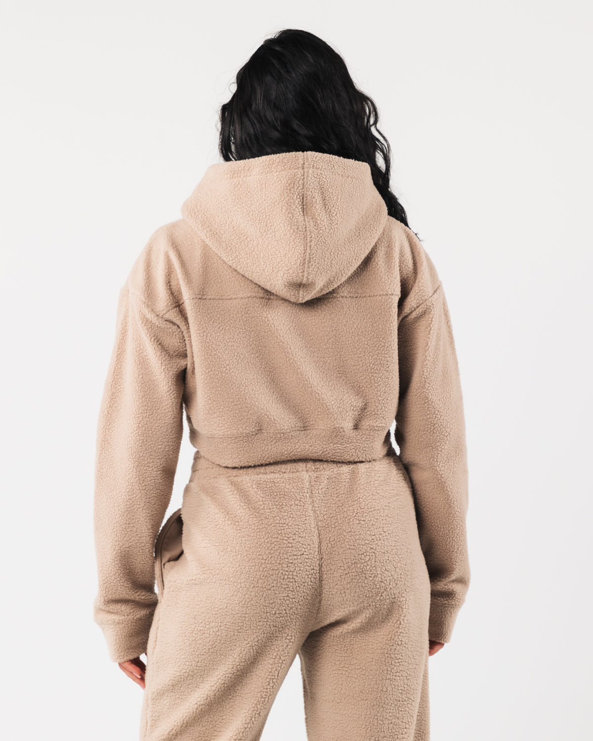 King Crop Hoodie - Linen