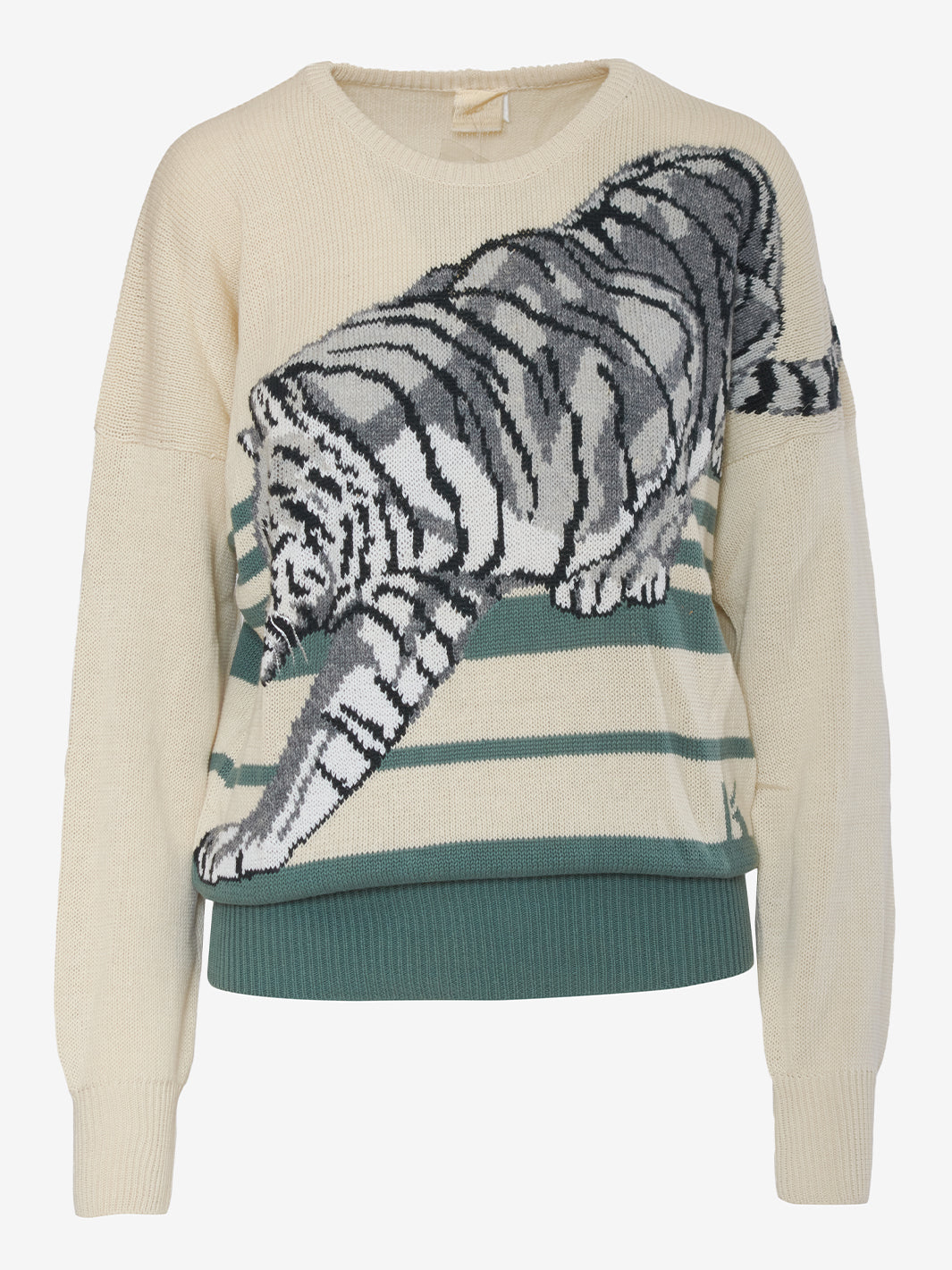 Krizia Tiger Embroidery Sweater