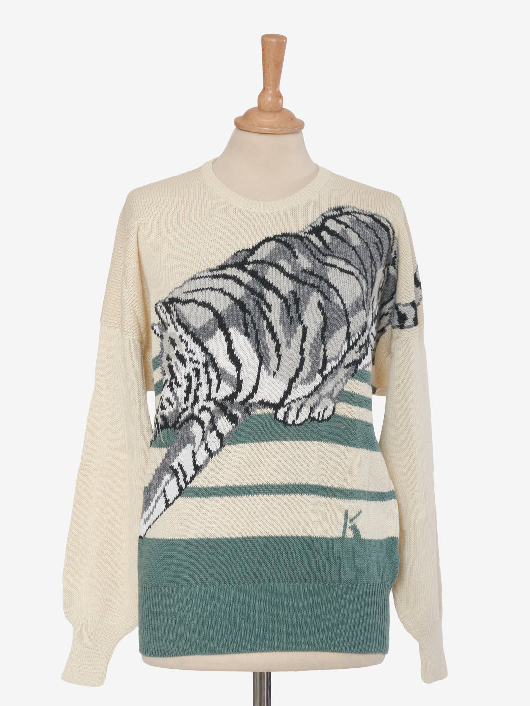 Krizia Tiger Embroidery Sweater