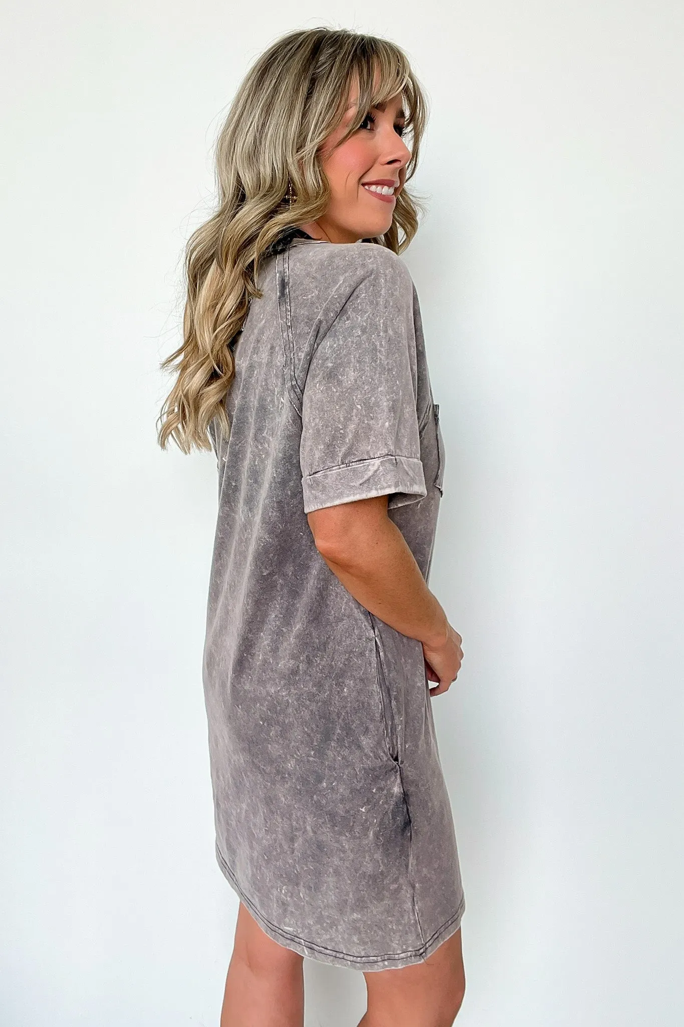 Leonia Short Sleeve Pocket T-Shirt Dress - BACK IN STOCK