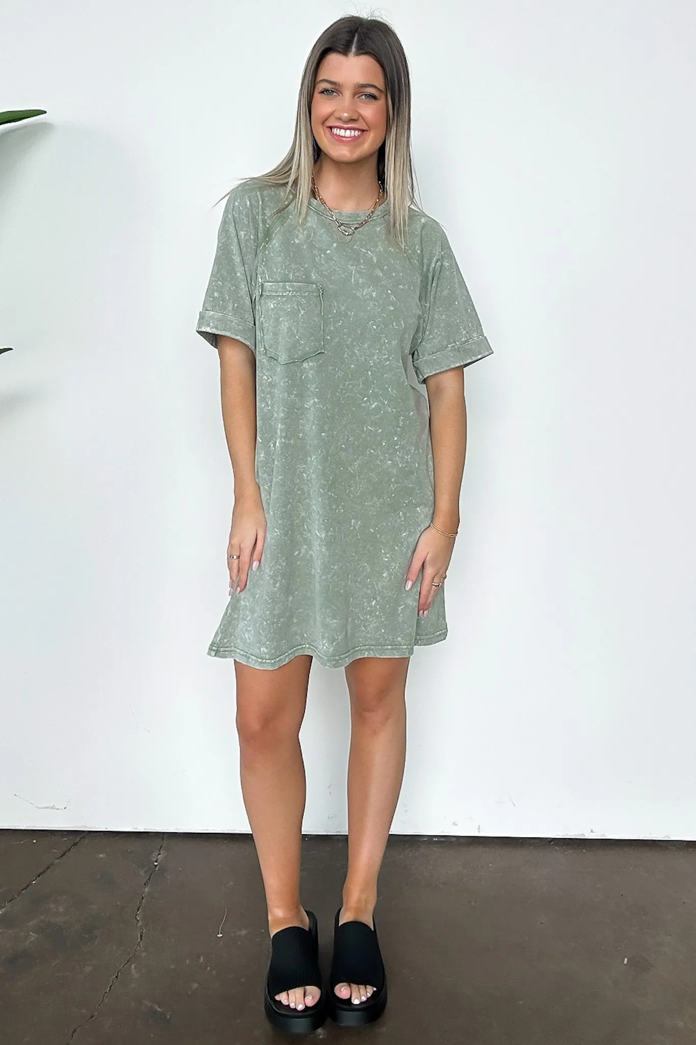 Leonia Short Sleeve Pocket T-Shirt Dress - BACK IN STOCK