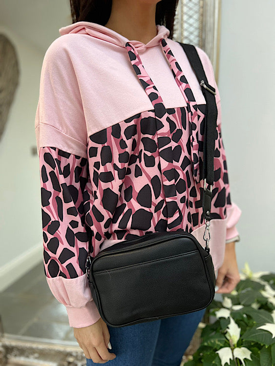 Leopard Panel Hoodie Colette