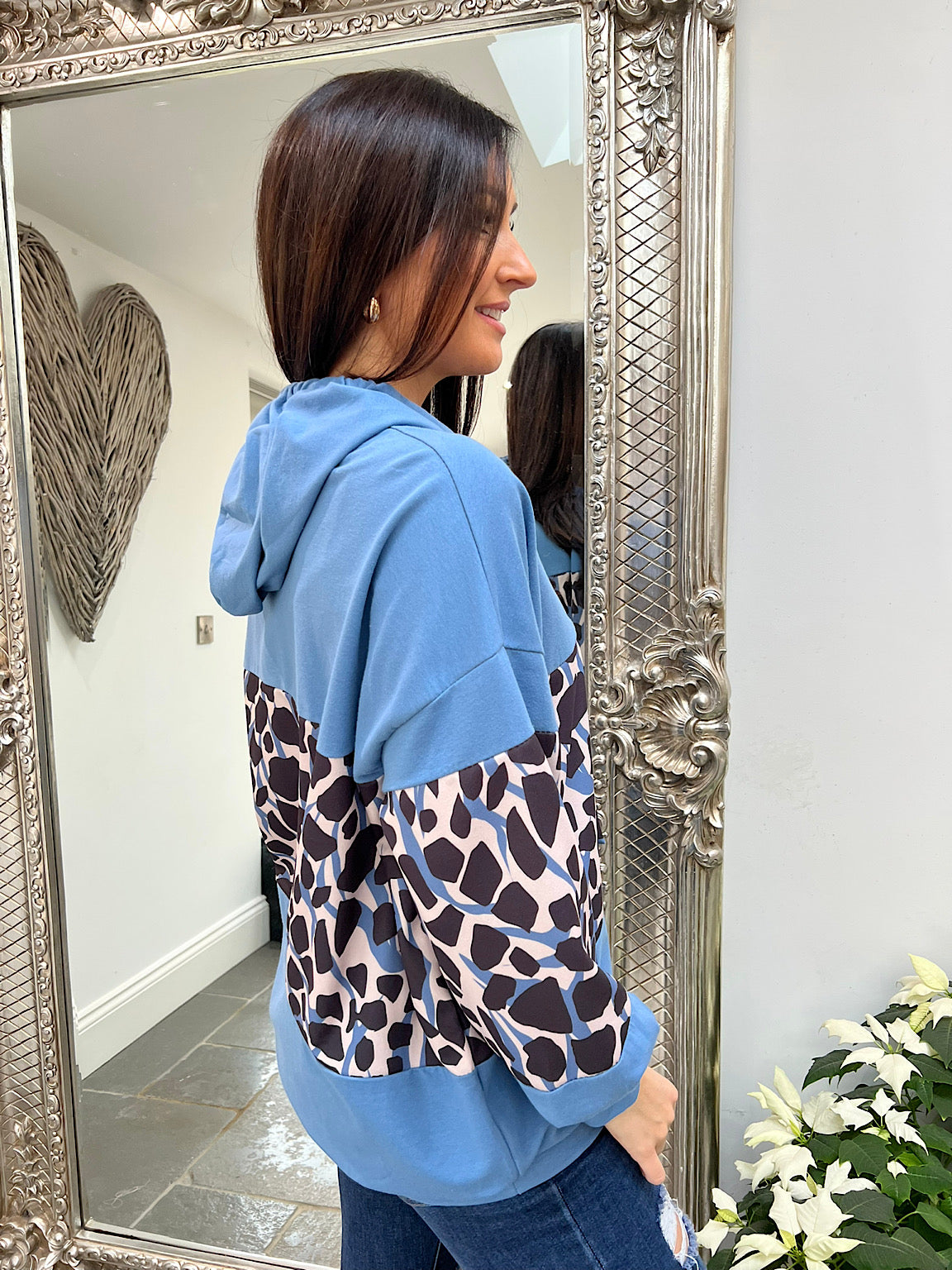 Leopard Panel Hoodie Colette