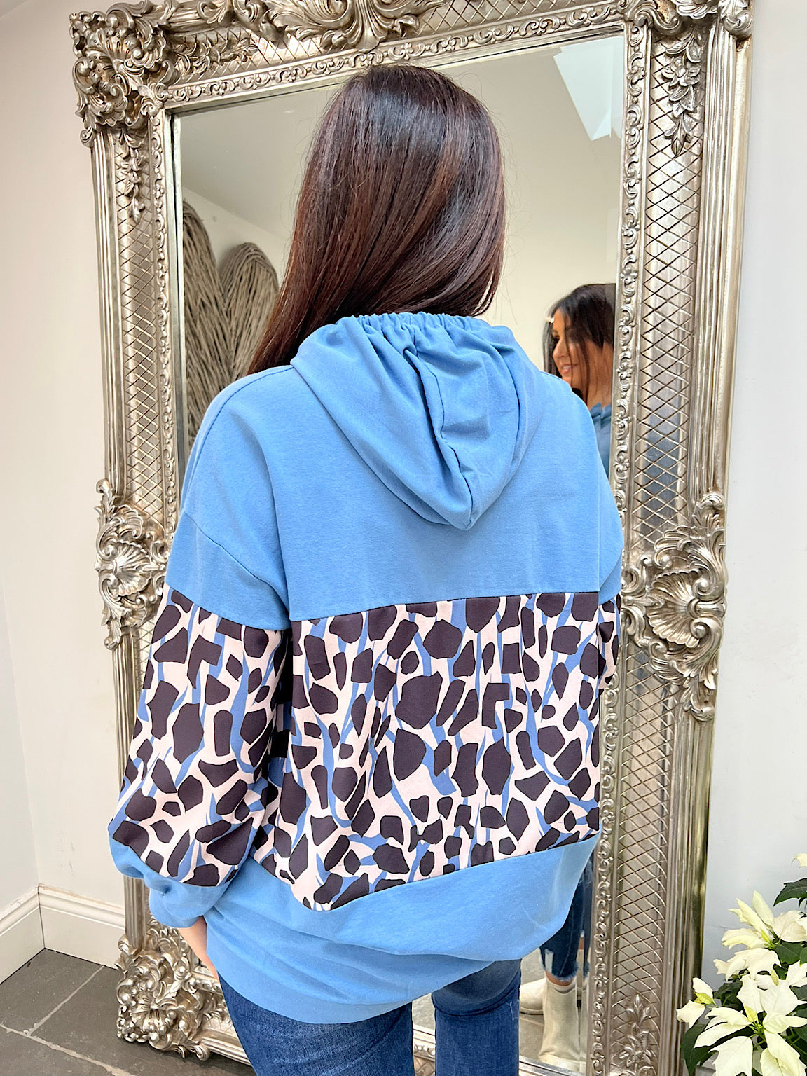 Leopard Panel Hoodie Colette