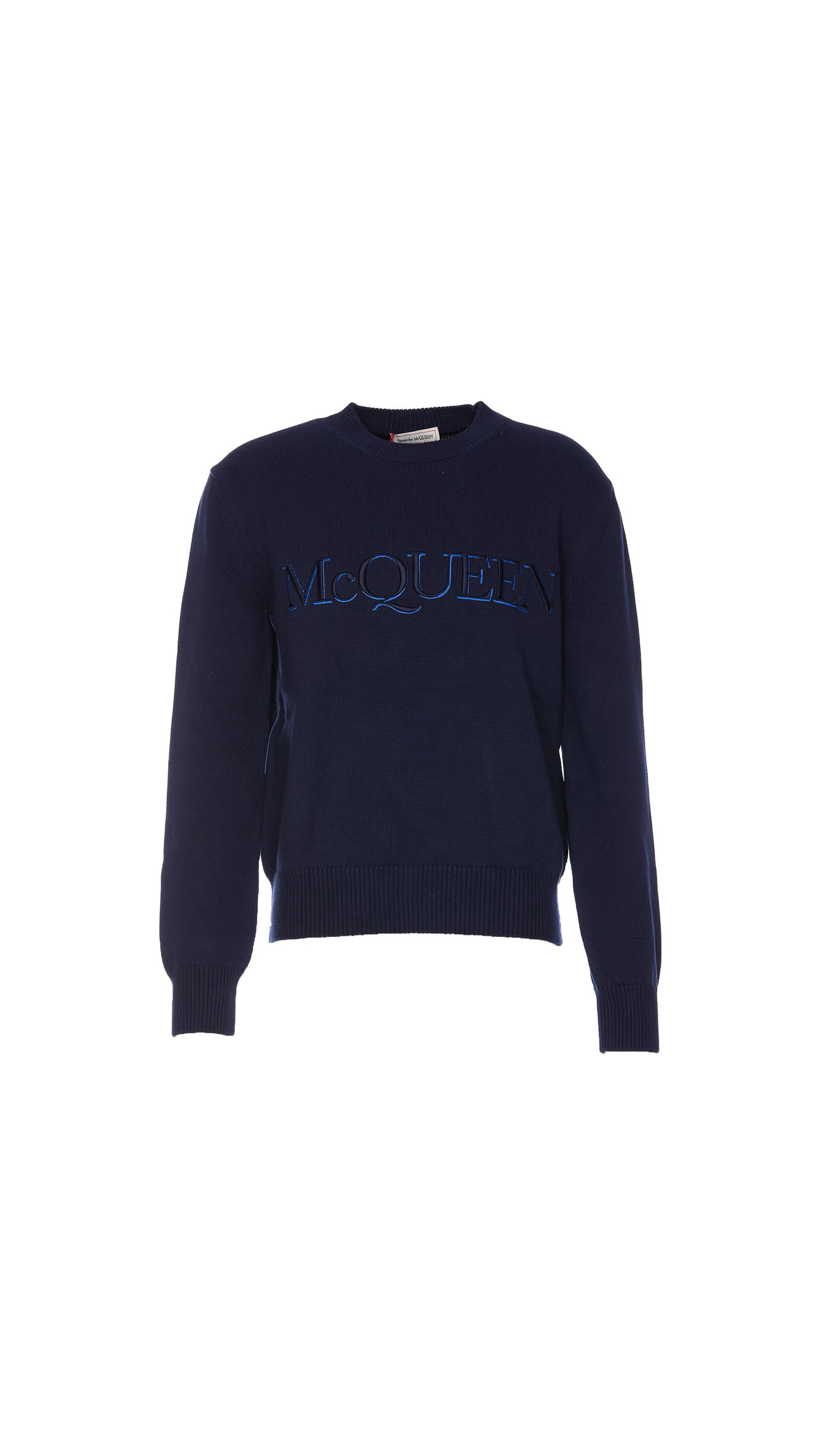 Logo Embroidered Sweater - Blue