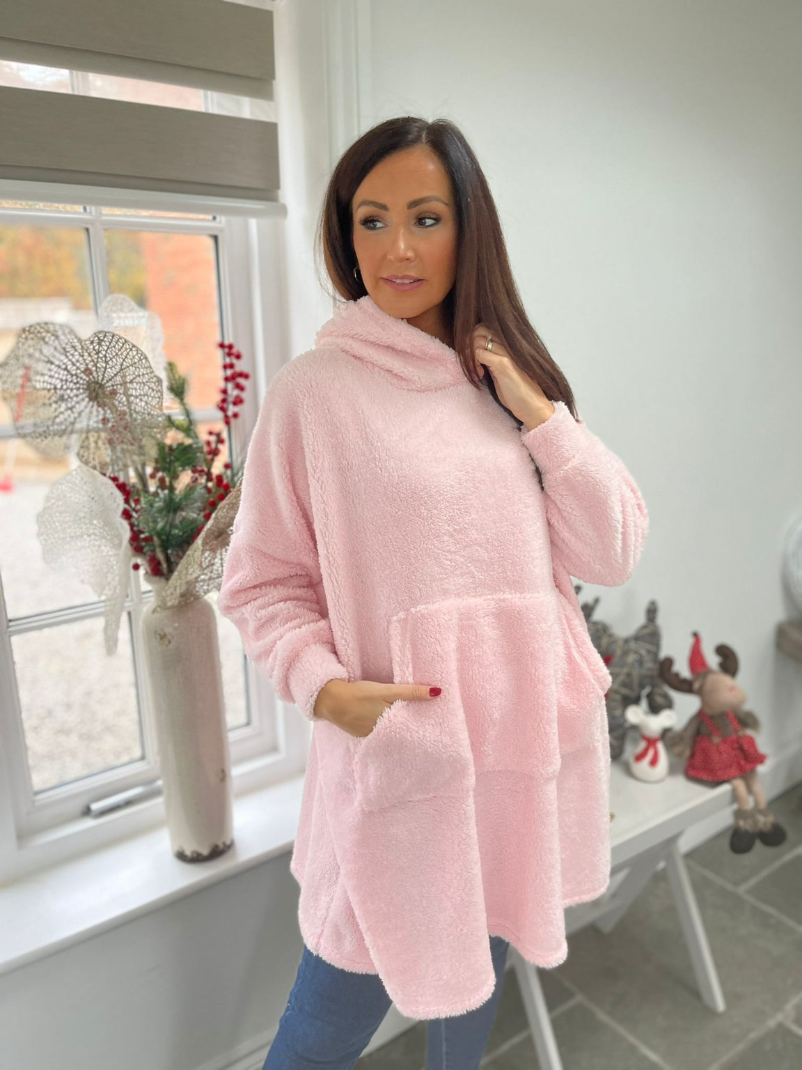 Longline Fluffy Hoodie Prim