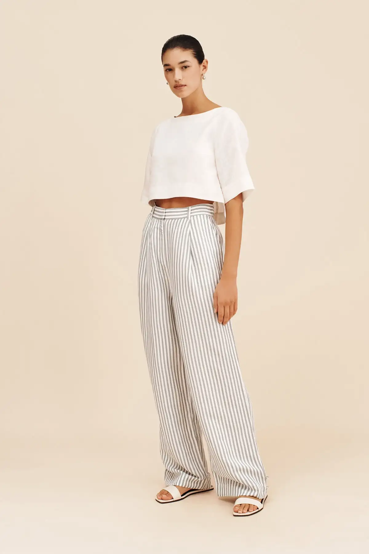 LORENZO PANT - SEAGRASS STRIPE