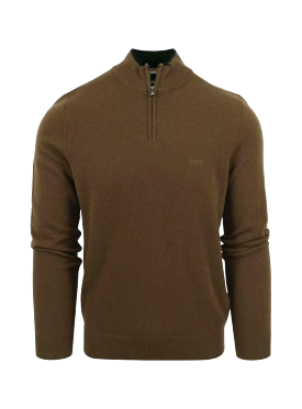 Marlo Zip-Neck Sweater in Virgin Wool 50500782