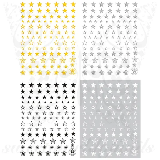 Metallic Star Nail Art Nail Stickers